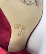 Chinese Laundry Size 38-8 Women's Red Solid Heel Shoes