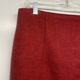 Willi Smith Size 4 Women's Red Tweed Pencil-Knee Skirt