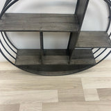 Hanging Gray Metal Round Shelf Unit