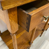 Brown Wood 3 Drawer Console - Sofa Table