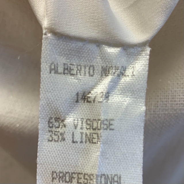Alberto Makali Size 6 Off White Solid Pencil-Knee Skirt