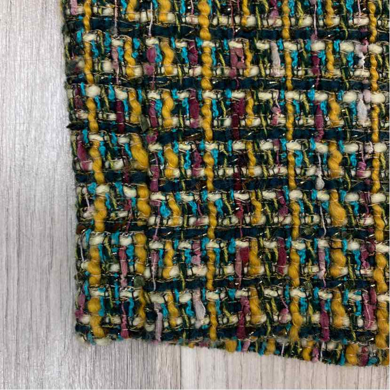 J.Crew Size 6 Women's Green-Multi Tweed Above Knee Skirt