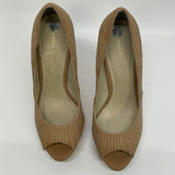 Marco Santi Size 9.5 Tan Women's Embroidered High Heel Shoes