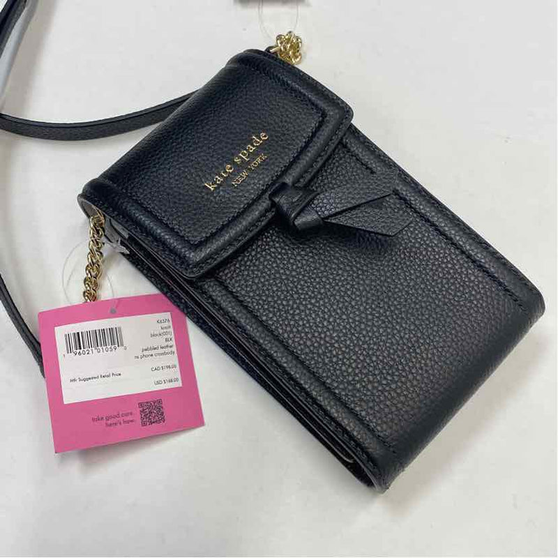 Kate Spade Black Leather Pebbled Crossbody Handbag