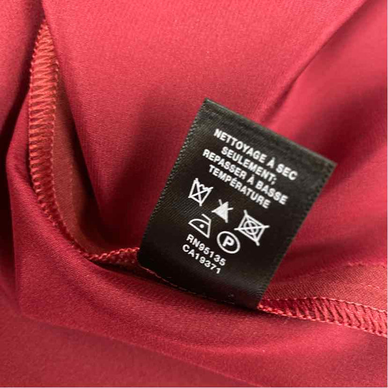 Lafayette 148 Size M Women's Burgundy Solid Pullover Sleeveless Top