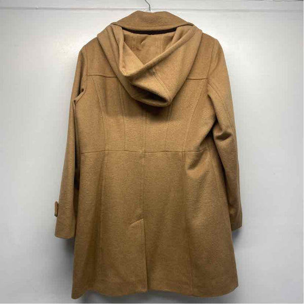 Michael Michael Kors Women's Size L Beige Solid Overcoat Coat