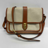 Dooney & Bourke Beige-Brown Leather Pebbled Crossbody Handbag