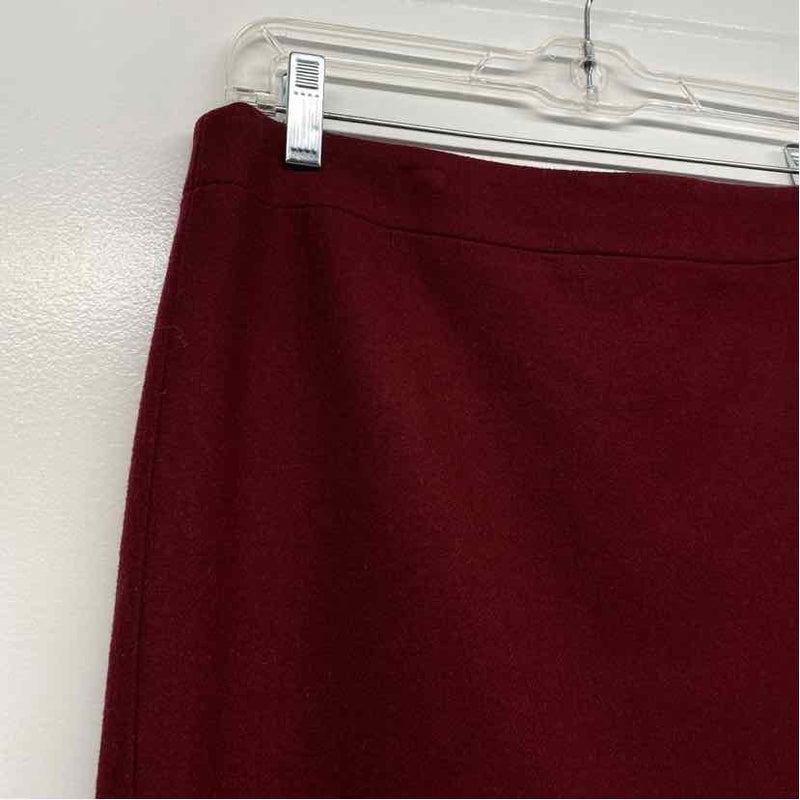 J.Crew Size 8 Women's Red Solid Pencil-Knee Skirt