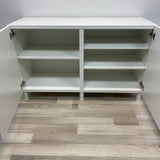 Solid White 2 door Adjustable Shelves Cabinet