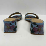 Marc Fisher Size 8 Women's Blue-Multi Floral Strappy Sandals