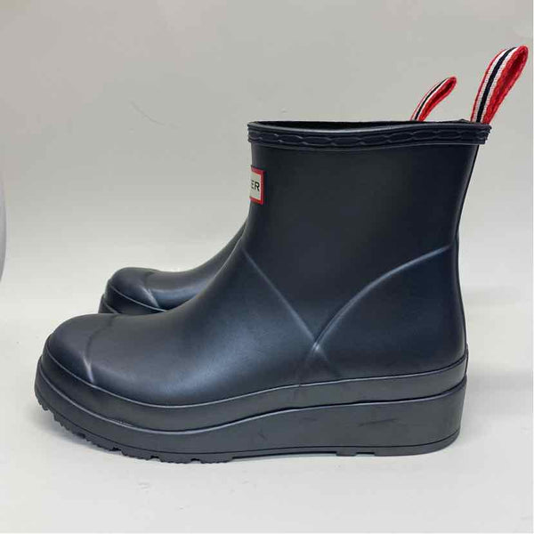 Hunter Size 7 Women's Gray Solid Rain Booties