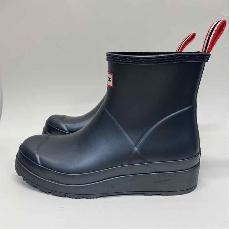 Hunter Size 7 Women's Gray Solid Rain Booties