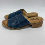 Miz Mooz Size 37-6 Women's Blue Solid Slip On Sandals