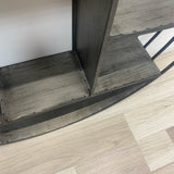 Hanging Gray Metal Round Shelf Unit