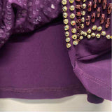 MSK Size M Women's Purple Beaded Cowl Neck Blouse