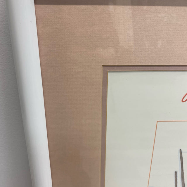 White Framed Painting Christmas in Santa Fe by Amado Maurilio Pena