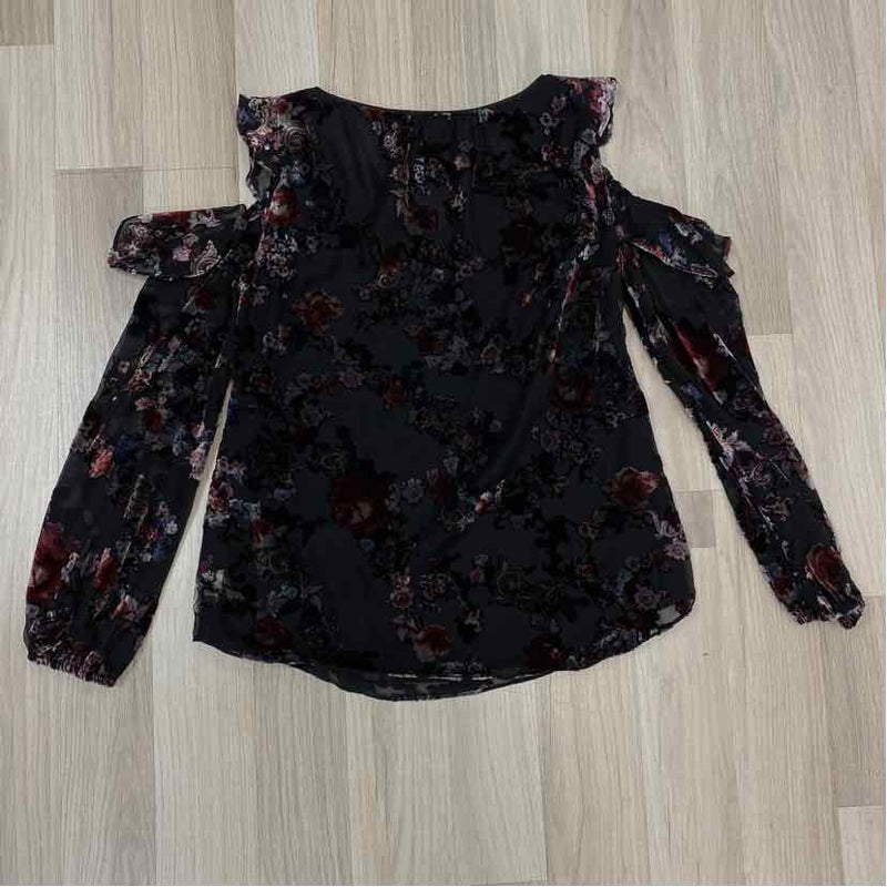 White House Black Market Size 0-XS Women's Black-Multi Cut Out Blouse