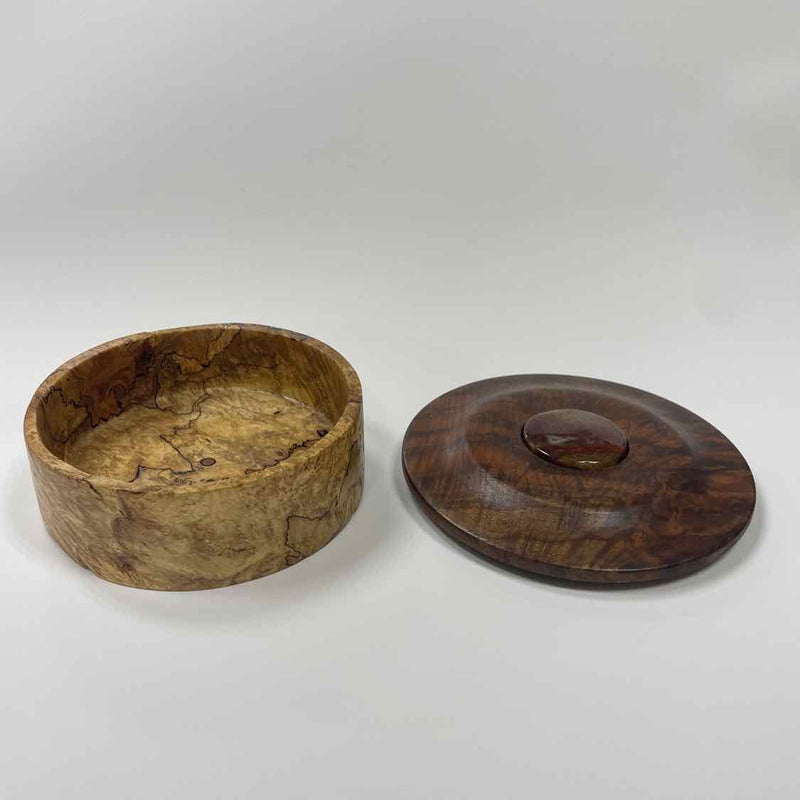 Brown Wood Jar
