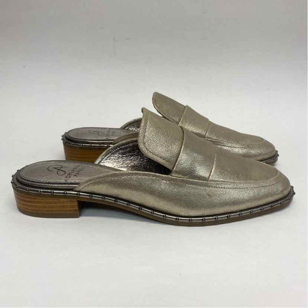 Adrianna Papell Size 8 Women's Gold Shimmer Mules Shoes