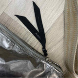 Brontibay Paris Silver Nylon Solid Shoulder Handbag