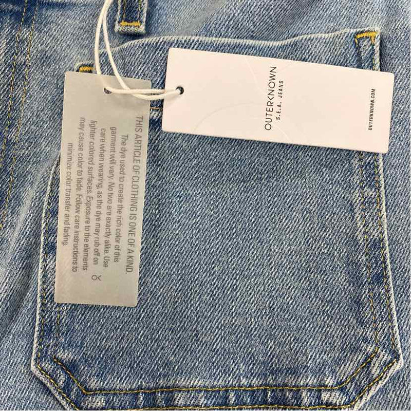 Outerknown Size 32-14 Women's Light Blue Flare Hem Jeans