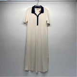 AYR Size L-XL Women's Offwhite Solid Maxi Dress
