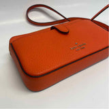 Kate Spade Orange Leather Pebbled Crossbody Handbag