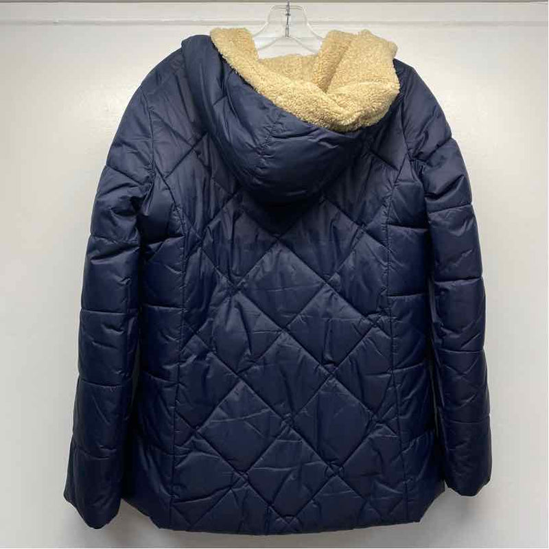 G.H.Bass & Co. Women's Size M Navy Solid Zip Up/Hoodie Coat