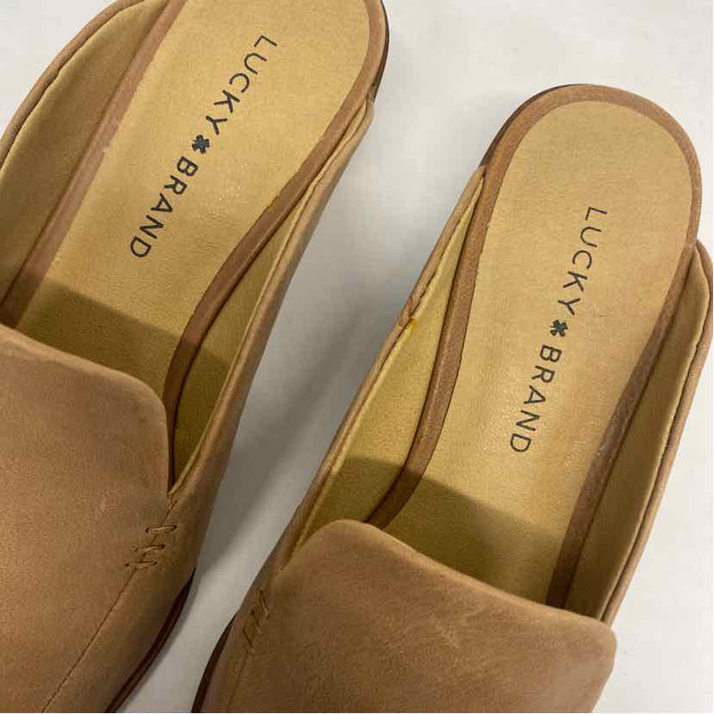 Lucky Brand Size 8 Women's Tan Solid Mules Shoes