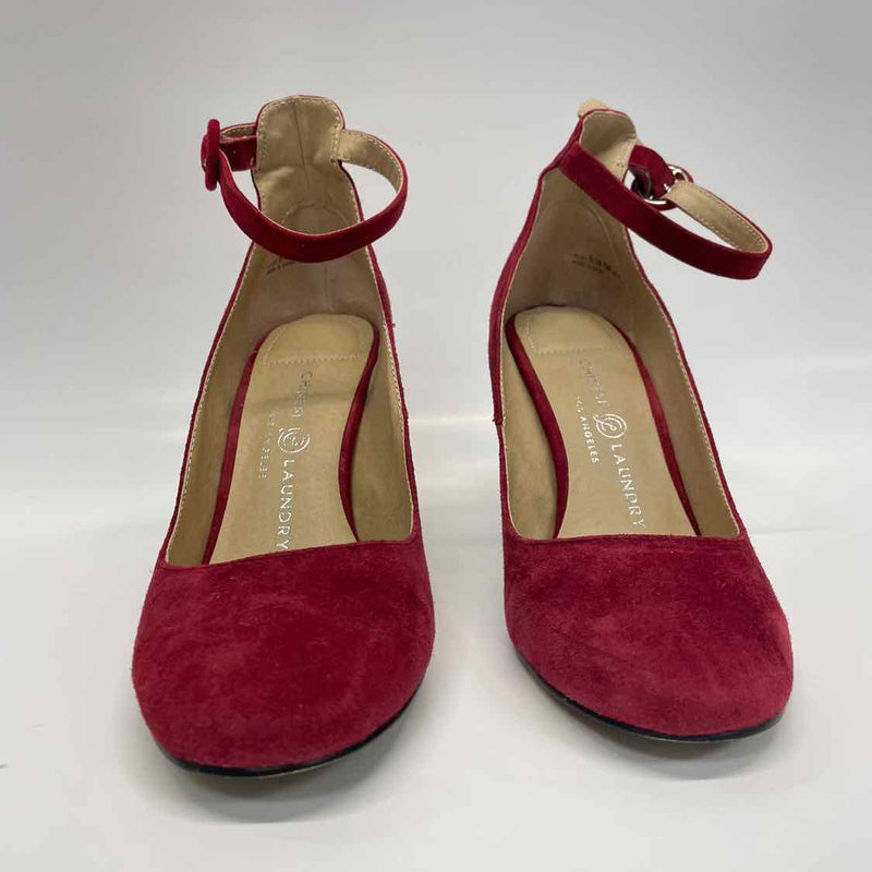 Chinese Laundry Size 38-8 Women's Red Solid Heel Shoes
