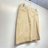 Saint James Size 12 Women's Beige Solid Pencil Skirt