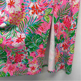 Lilly Pulitzer Size L Women's Pink-Multi Floral Halter Top and Pull OnMaxi Skirt