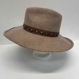 Eric Javits Tan Wool Tweed Western Hat