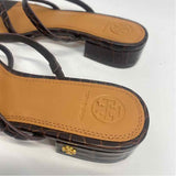 Tory Burch Size 7 Women's Brown Animal Print Camel Toe Sandals
