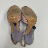 Bebe Size 6.5 Women's Purple-Multicolor Textured High Heel - Slingback Heels