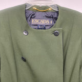 Escada Women's Size M-40 Green Solid Double Breasted Jacket