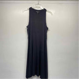 Athleta Size M Women's Black Solid Fit And Flare Dress