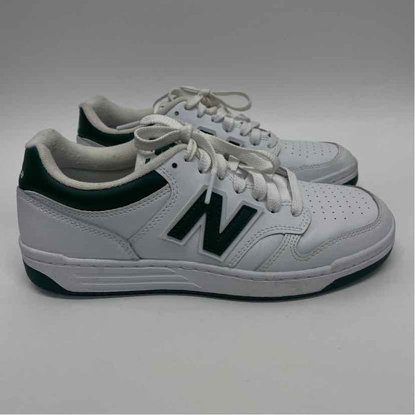 New Balance  Size 7 White-Black Leather Men's Men's Sneakers