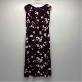 Lauren Ralph Lauren Size 12-L Women's Burgundy-White Pattern Sheath Dress
