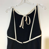 Be Smart Size M Black Solid Women's Acetate Blend Halter Dress
