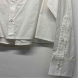 Citizens of Humanity Size M Women's White Solid Button Up Tuxedo Shirt