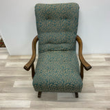 Teal-Tan Tapestry Rocking Chair