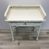 White Wicker Desk