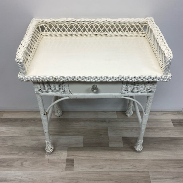 White Wicker Desk