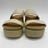 Kuru Size 8 Women's Beige Solid Slip On Sandals
