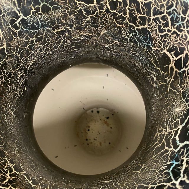 Black multi Ceramic Vase