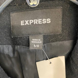 Express Women's Size S 5-6 Black Solid Single button Coat