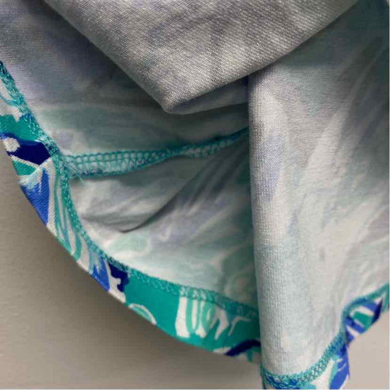 Lilly Pulitzer Size L Women's Blue-Aqua Pattern T-Shirt Dress