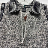 Jamie Sadock Size M Women's Black-White Tweed Zip Neck Activewear Top