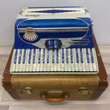 Vintage Crown Accordion with Carrying Case and Song Books